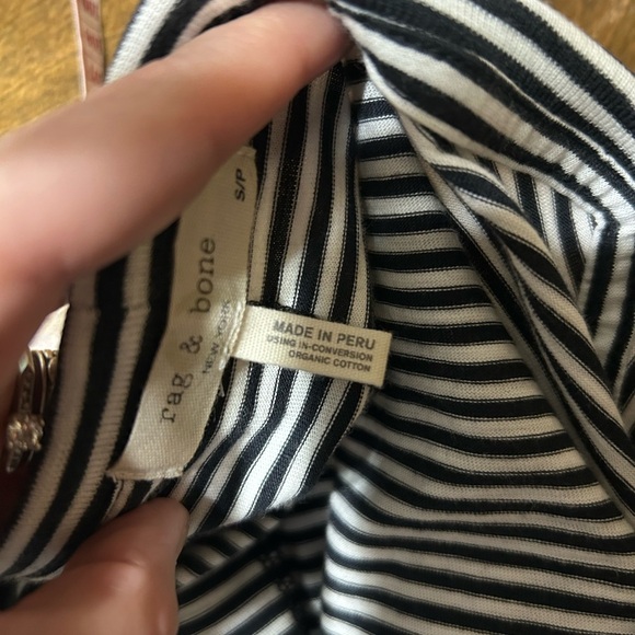 Rag & Bone Striped Tee Organic Pima Cotton Dress - Picture 9 of 12